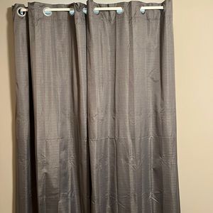 Gray 84inch black out curtains.